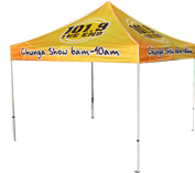 Custom printed tent